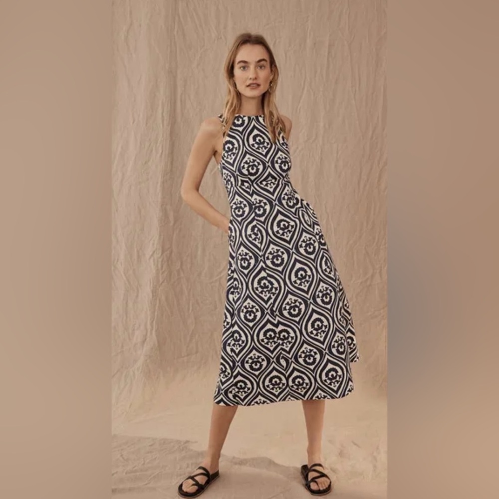 Boden Navy & White Dress
